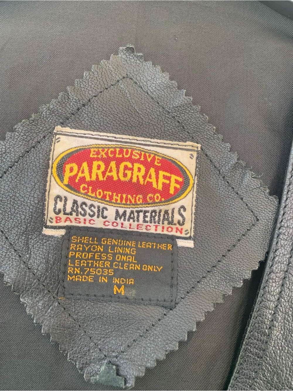 Paragraff Classic Materials Leather Jacket - Black